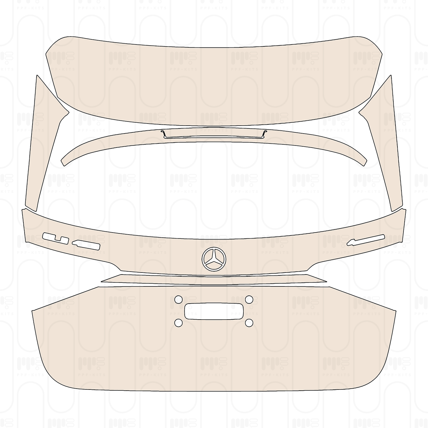 Trunk Lid with "GLE 4##" & "4MATIC" Emblems