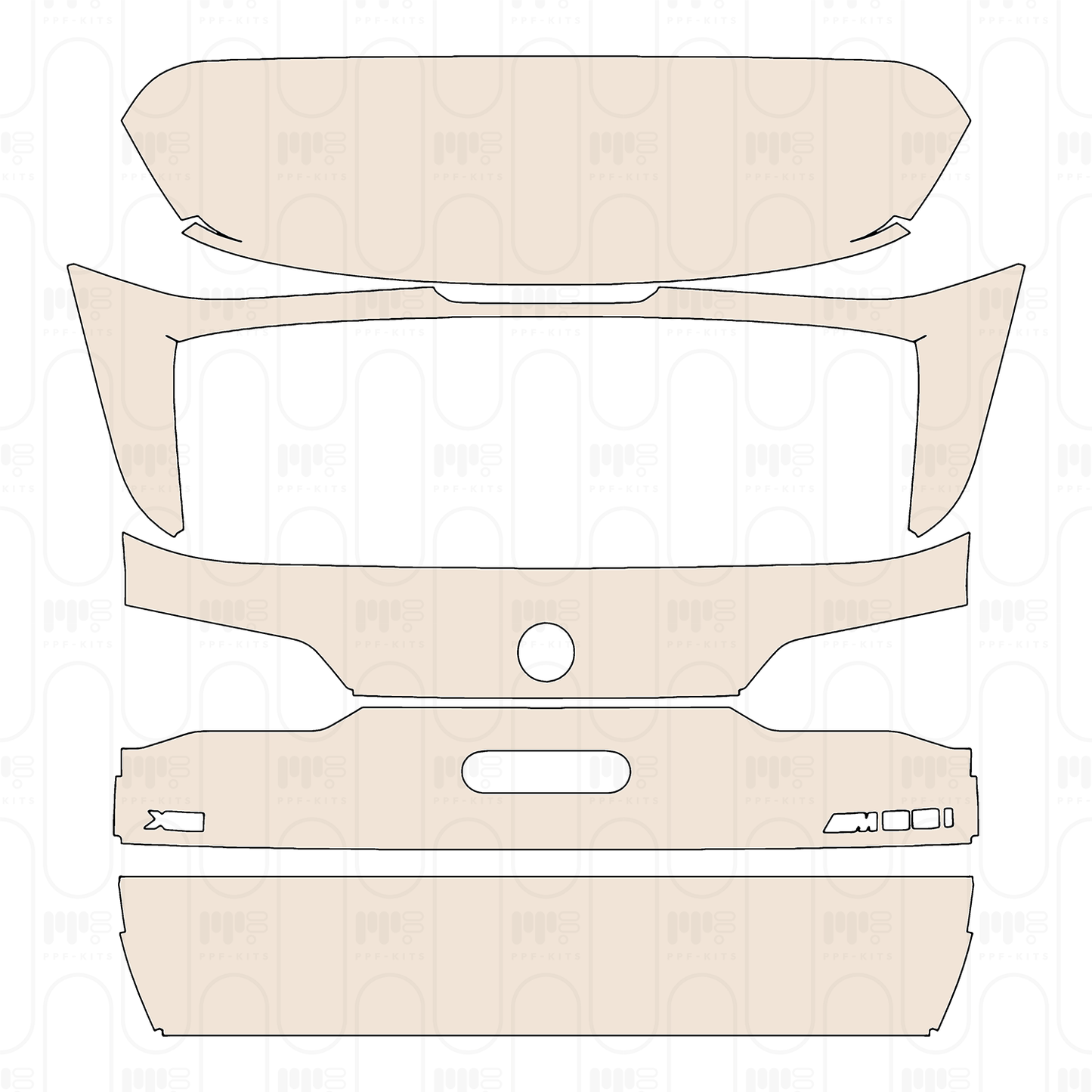 Trunk Lid with "X5" & "M60i" Emblems