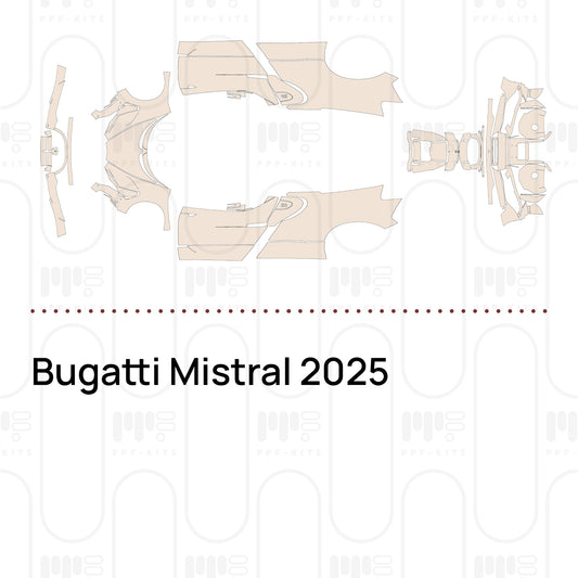 Bugatti Mistral 2025 – Pellicola protettiva PPF pretagliata