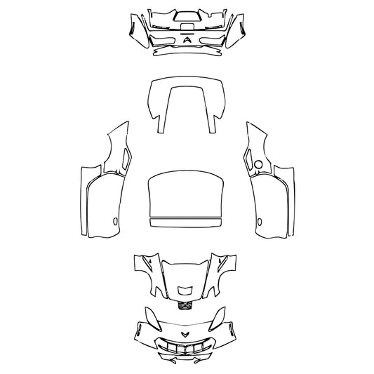 Pre-Cut PPF Chevrolet Corvette Stingray Coupe 2016 - PPF-Kits