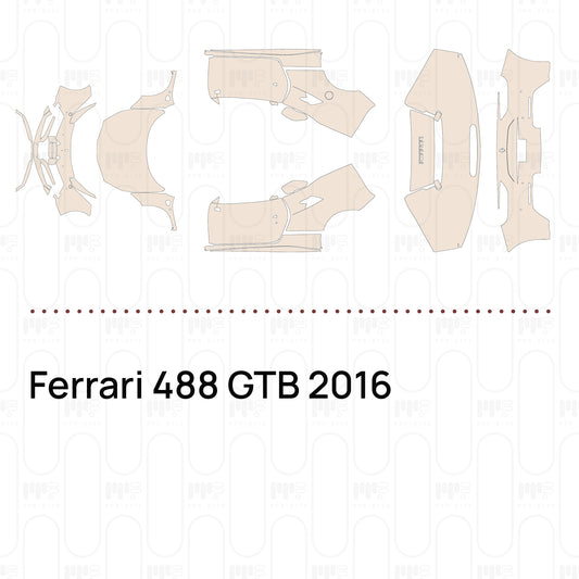 Pre-Cut PPF Ferrari 488 GTB 2016
