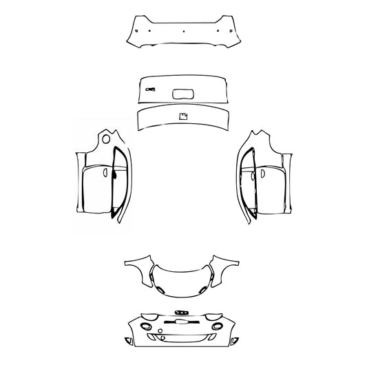 Pre-Cut PPF Fiat 500e 2 door Base Cabriolet 2021 - PPF-Kits