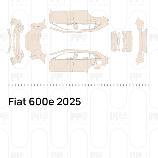 Fiat 600e 2025 – Pellicola protettiva PPF pretagliata