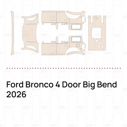 Pre-Cut PPF Ford Bronco 4 Door Big Bend 2026