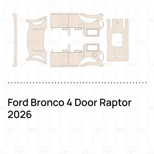 Pre-Cut PPF Ford Bronco 4 Door Raptor 2026