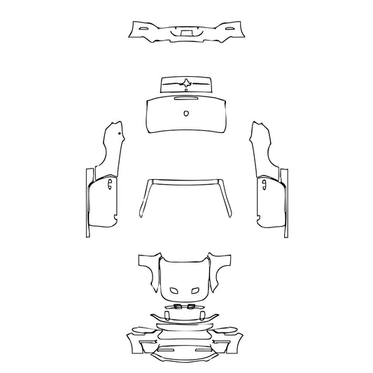 Pre-Cut PPF Ford Mustang Convertible EcoBoost 2019 - PPF-Kits