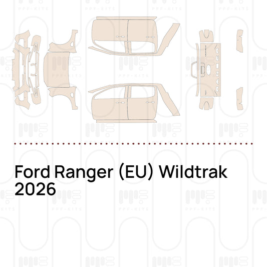 Ford Ranger (EU) Wildtrak 2026 – Pellicola protettiva PPF pretagliata