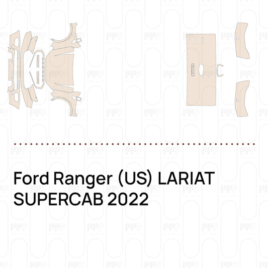 Pre-Cut PPF Ford Ranger (US) LARIAT SUPERCAB 2022