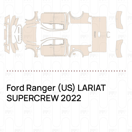 Pre-Cut PPF Ford Ranger (US) LARIAT SUPERCREW 2022