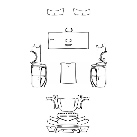 Pre-Cut PPF Ford Ranger (US) XL SUPERCREW 2019 - PPF-Kits