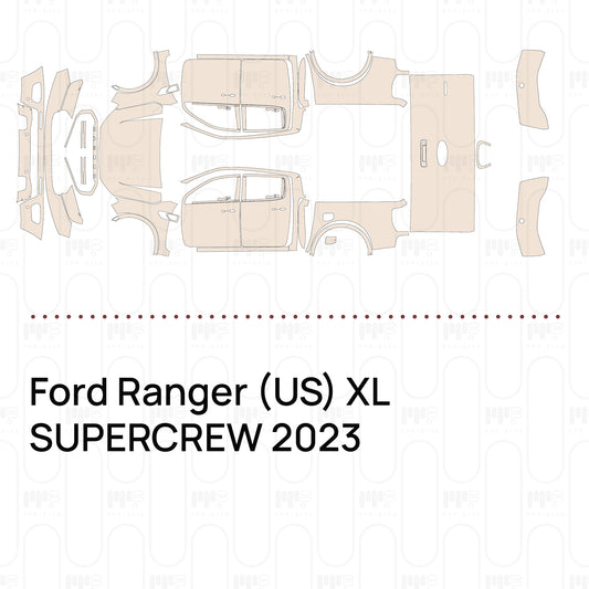 Pre-Cut PPF Ford Ranger (US) XL SUPERCREW 2023