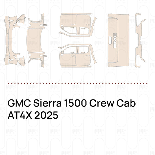 Pre-Cut PPF GMC Sierra 1500 Crew Cab AT4X 2025
