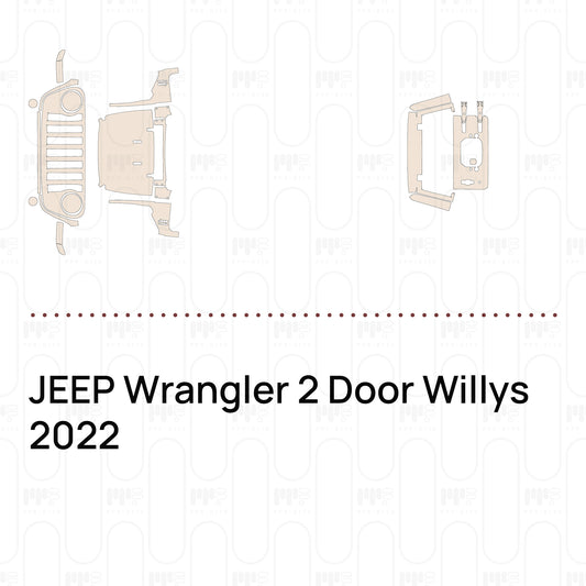 Pre-Cut PPF JEEP Wrangler 2 Door Willys 2022