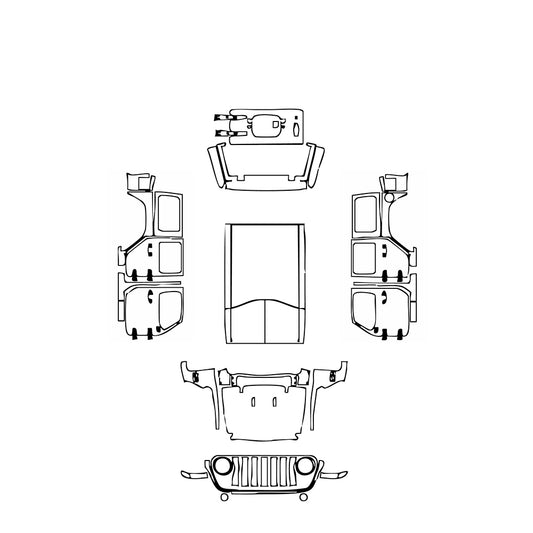 Pre-Cut PPF JEEP Wrangler 4 Door Sport Altitude 2019 - PPF-Kits