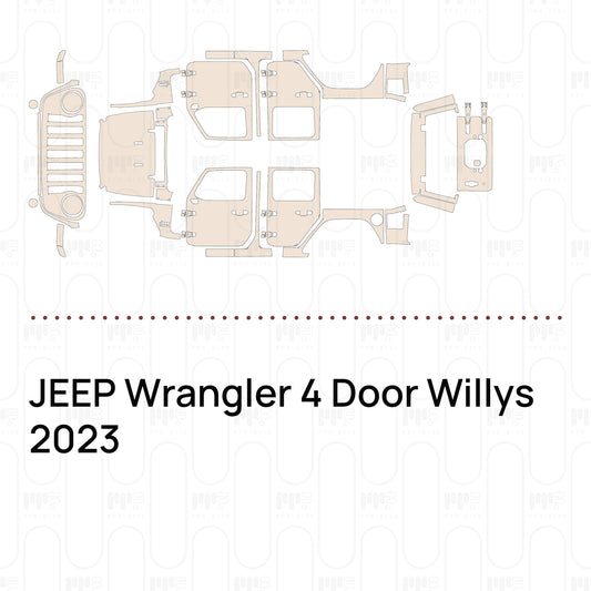 Pre-Cut PPF JEEP Wrangler 4 Door Willys 2023