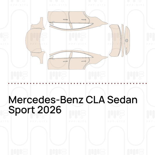 Mercedes-Benz CLA Sedan Sport 2026 – Pellicola protettiva PPF pretagliata