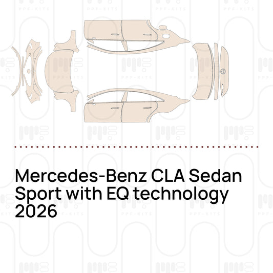 Mercedes-Benz CLA Sedan Sport with EQ technology 2026 – Pellicola protettiva PPF pretagliata