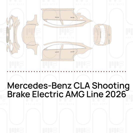 Mercedes-Benz CLA Shooting Brake Electric AMG Line 2026 – Pellicola protettiva PPF pretagliata