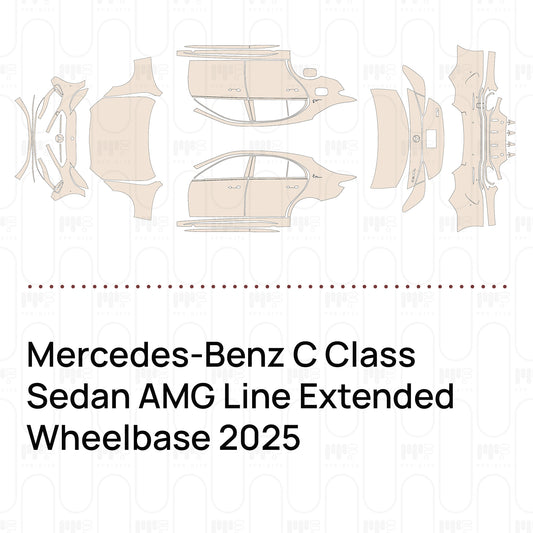 Pre-Cut PPF Mercedes-Benz C Class Sedan AMG Line Extended Wheelbase 2025