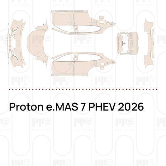 Proton e.MAS 7 PHEV 2026 – Pellicola protettiva PPF pretagliata