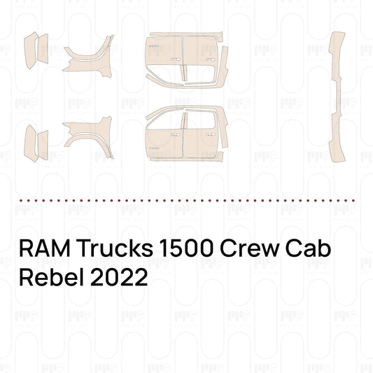 RAM Trucks 1500 Crew Cab Rebel 2022 – Pellicola protettiva PPF pretagliata