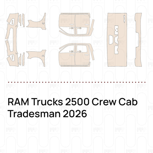 RAM Trucks 2500 Crew Cab Tradesman 2026 – Pellicola protettiva PPF pretagliata