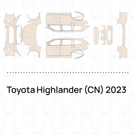 Pre-Cut PPF Toyota Highlander (CN) 2023
