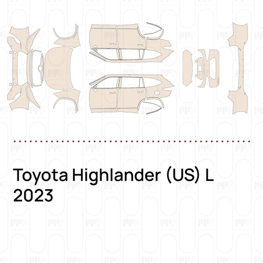 Pre-Cut PPF Toyota Highlander (US) L 2023