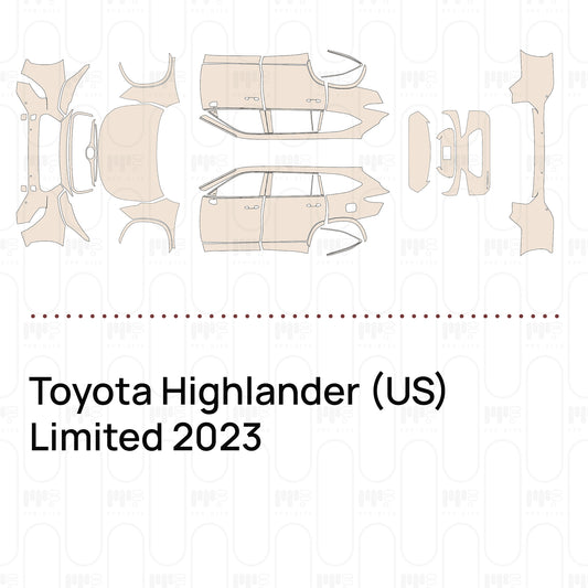 Pre-Cut PPF Toyota Highlander (US) Limited 2023