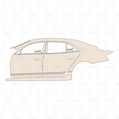 (left) Door+B-Pillar+Side Skirt+Rear Fender