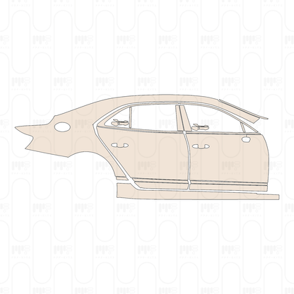 (right) Door+B-Pillar+Side Skirt+Rear Fender
