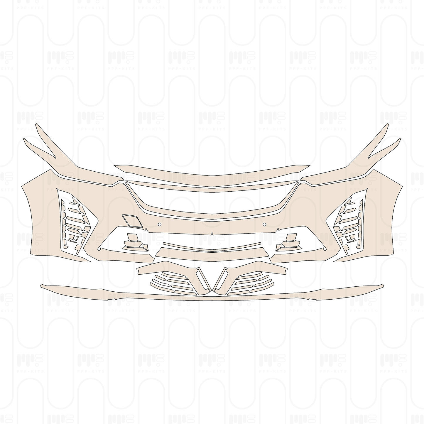 Bumper+Headlamp without Carbon Fiber Package, with 2 PDC (Parking Sensors)