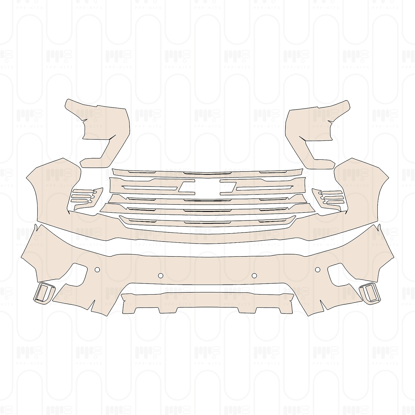 Bumper+Headlamp with 4 PDC (Parking Sensors)