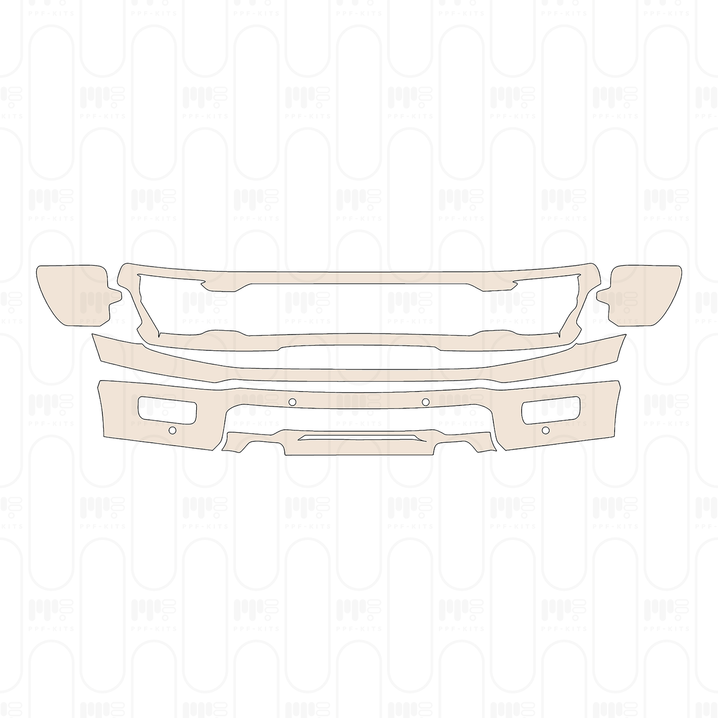Bumper+Headlamp with 4 PDC (Parking Sensors)
