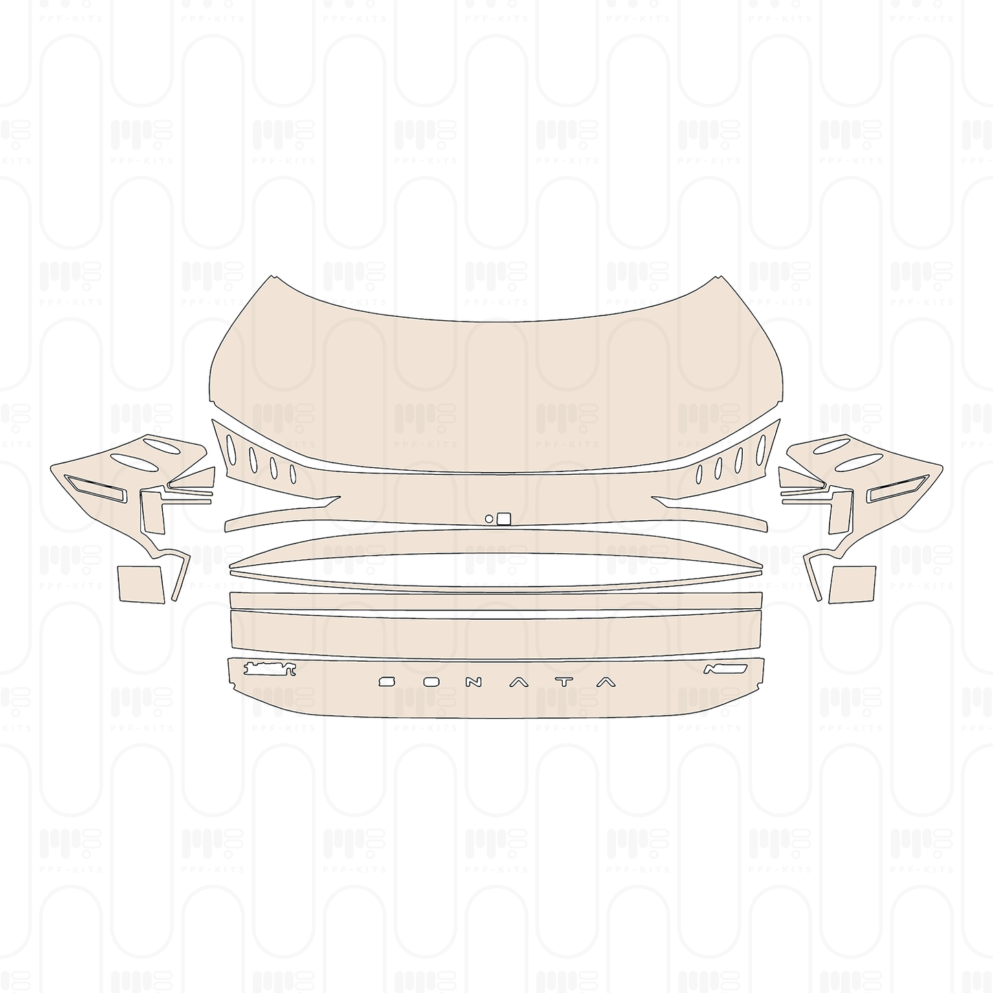 Trunk Lid with "Hyundai" & "Beijing Hyundai" & "N-Line" Emblems