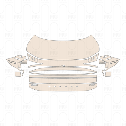 Trunk Lid with "Hyundai" & "Beijing Hyundai" & "N-Line" Emblems