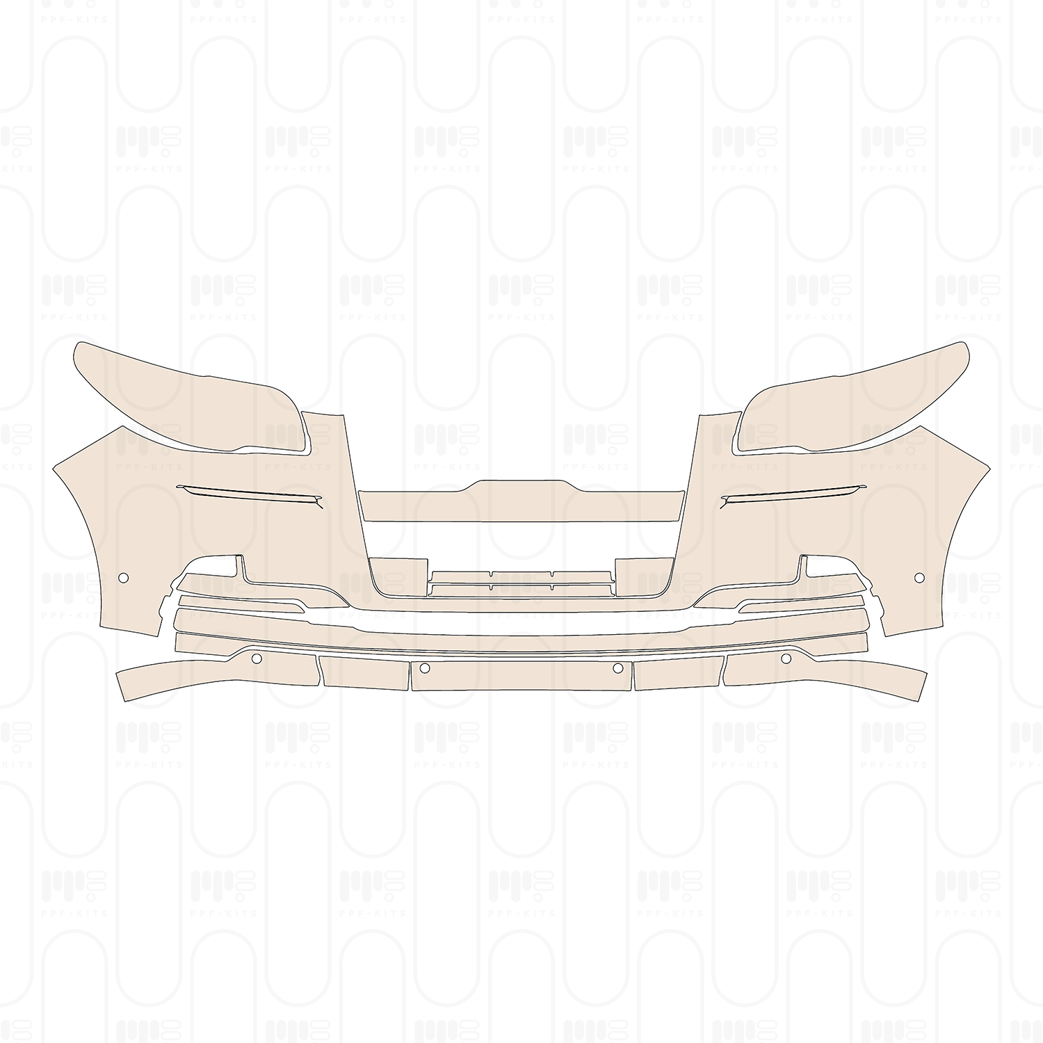 Bumper+Headlamp with 6 PDC (Parking Sensors)