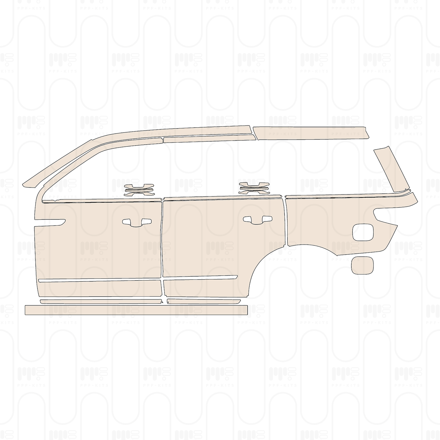 (left) Door+Side Skirt+Rear Fender