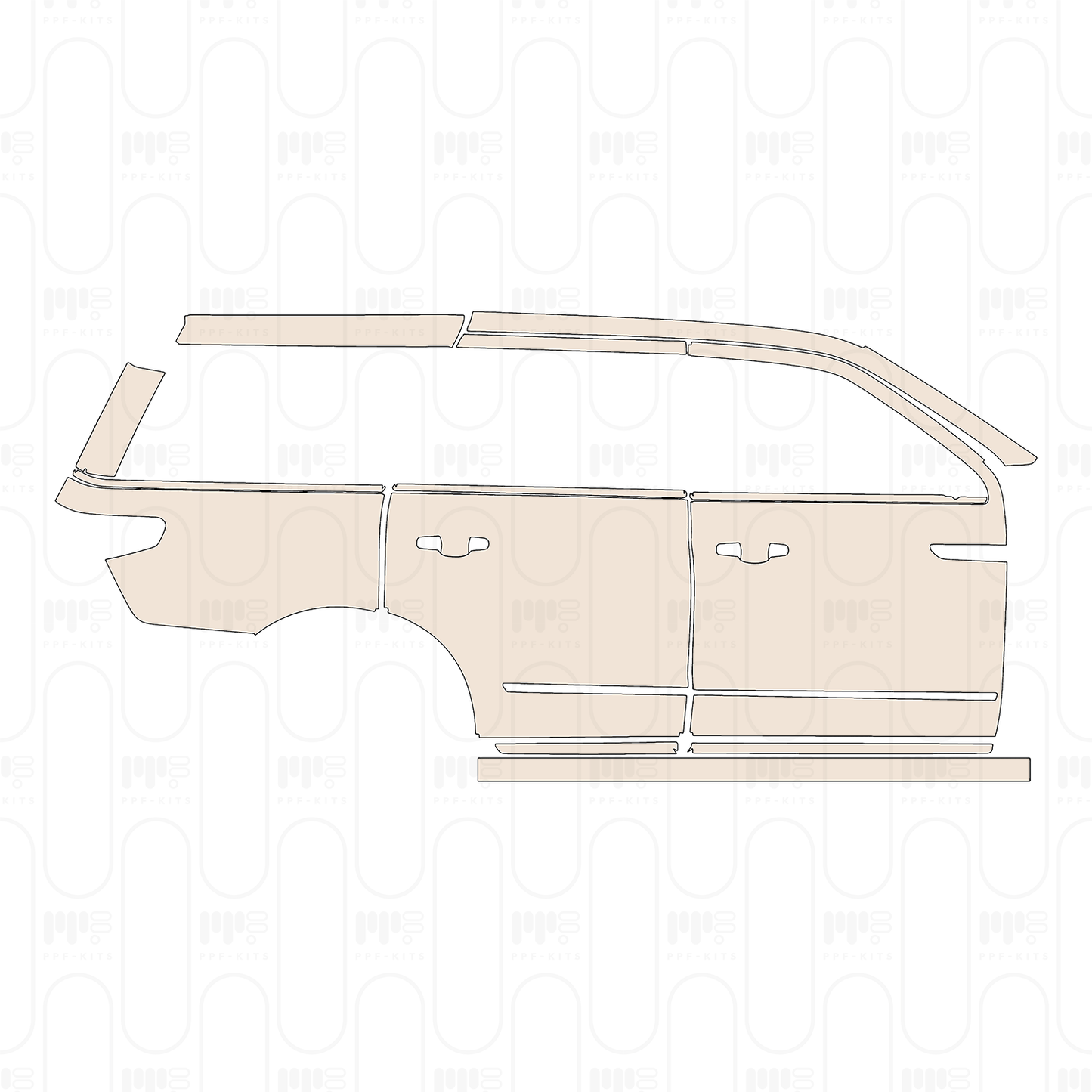 (right) Door+Side Skirt+Rear Fender