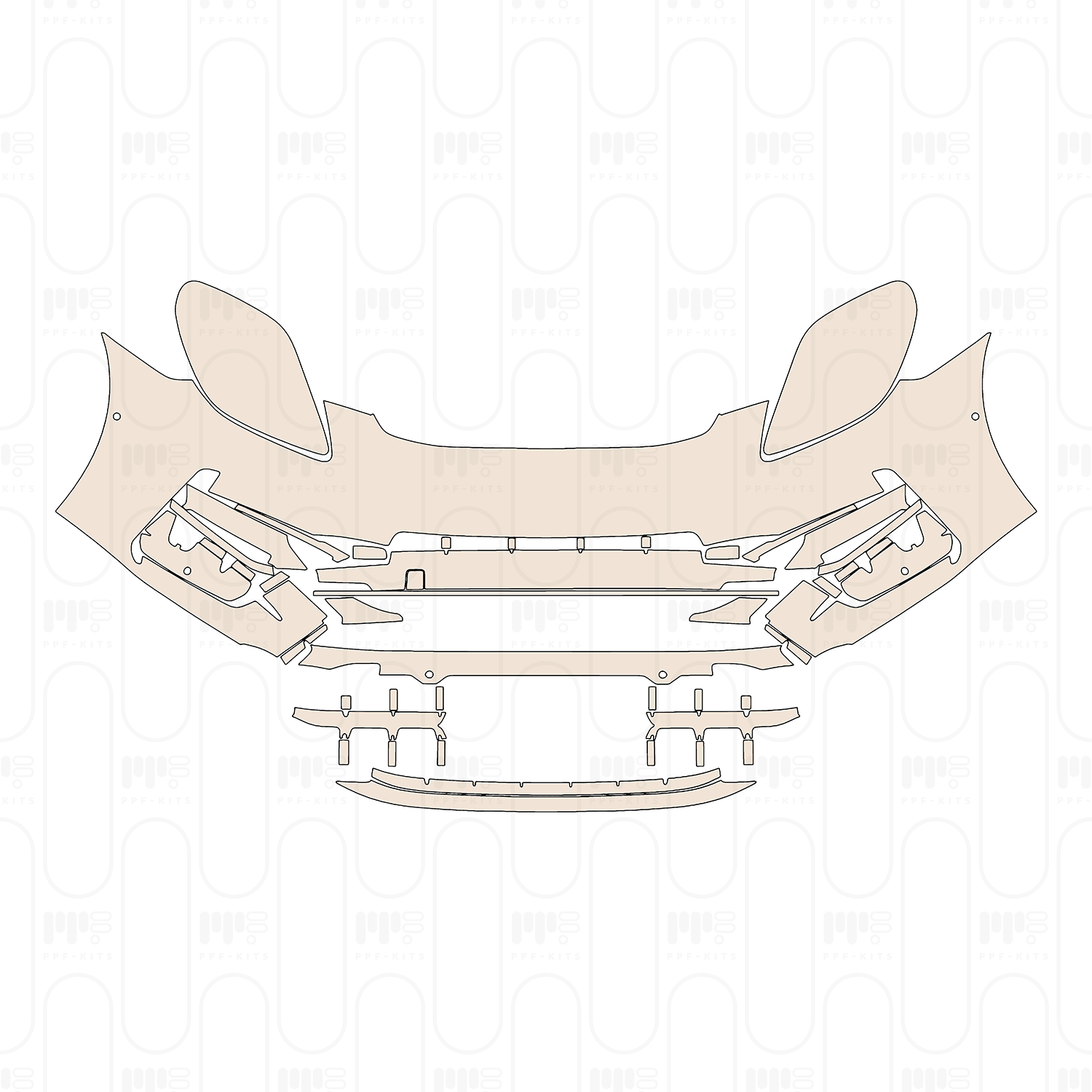 Bumper+Headlamp with SportDesign Package, with 6 PDC (Parking Sensors)