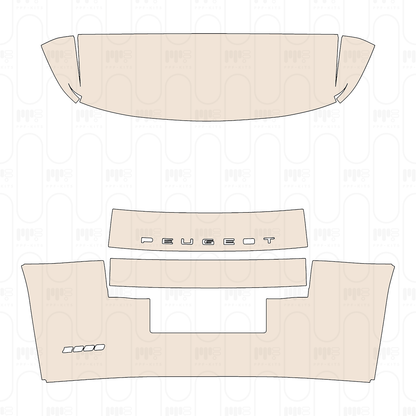 Trunk Lid with "PEUGEOT" & "2008" Emblems