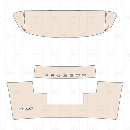 Trunk Lid with "PEUGEOT" & "2008" Emblems