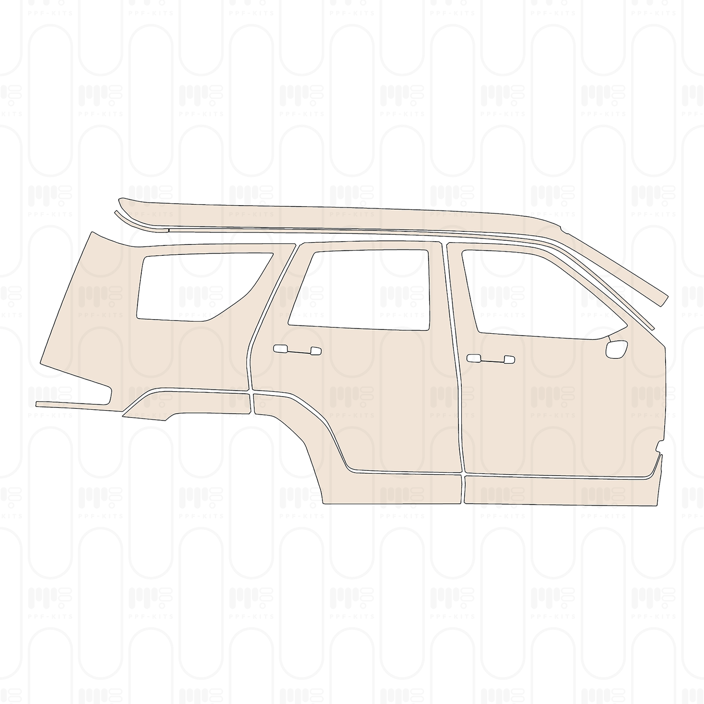 (right) Door+Side Skirt+Rear Fender