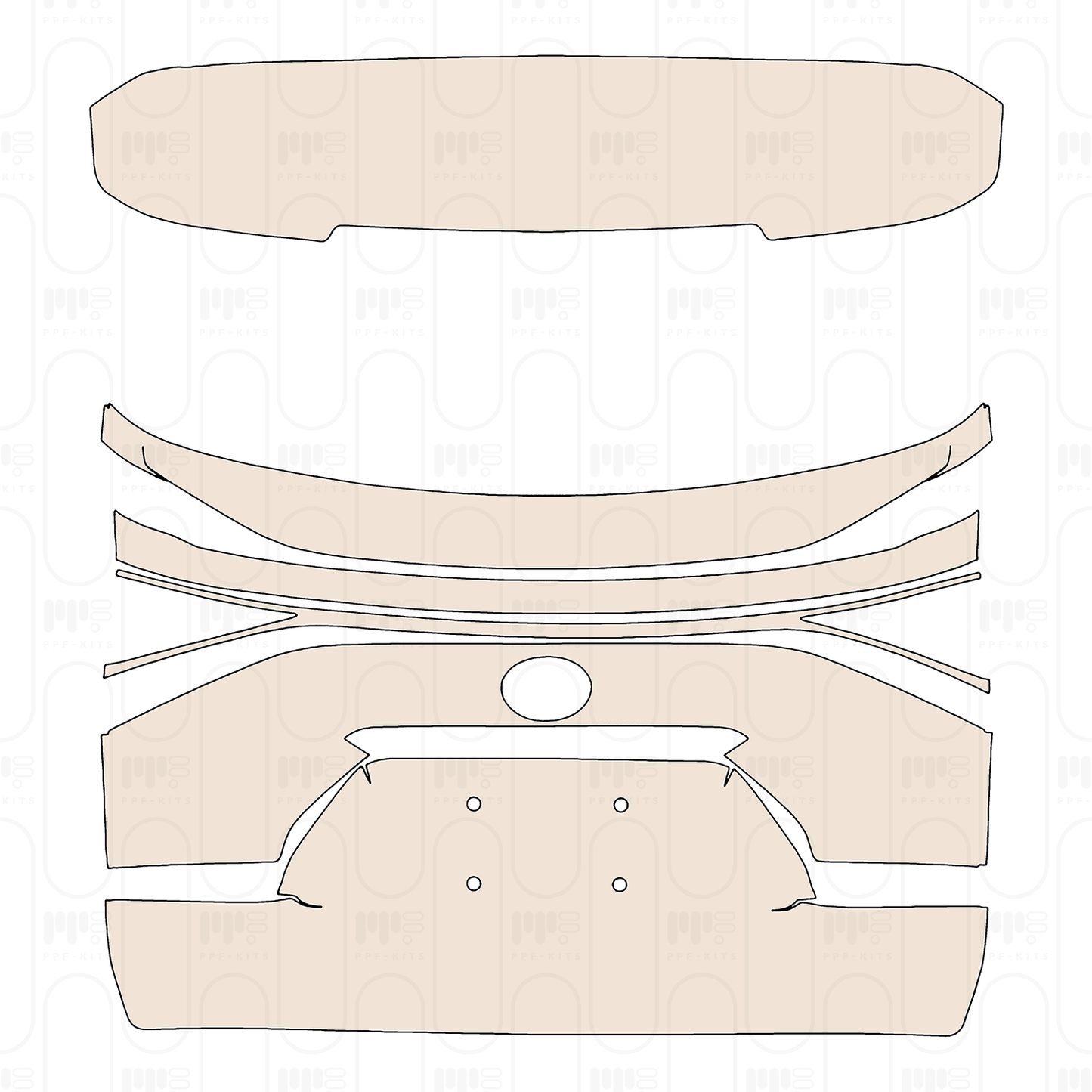 Trunk Lid One piece, with "GAC Toyota" & "bZ4X" Emblems