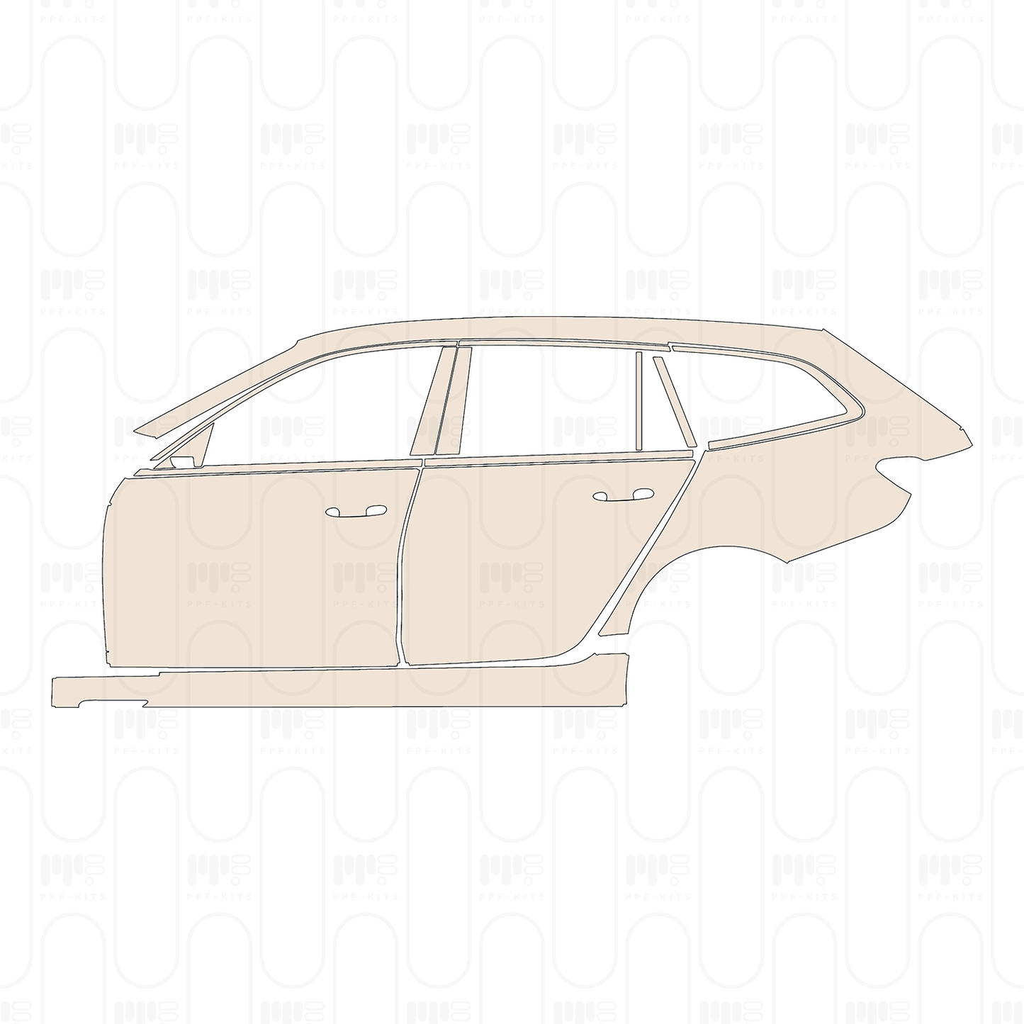 (left) Door+Side Skirt+Rear Fender
