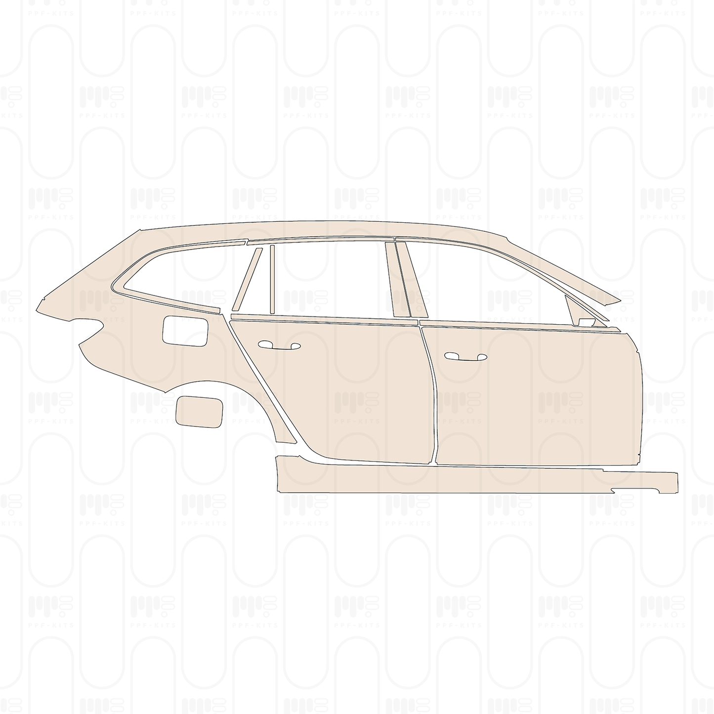 (right) Door+Side Skirt+Rear Fender