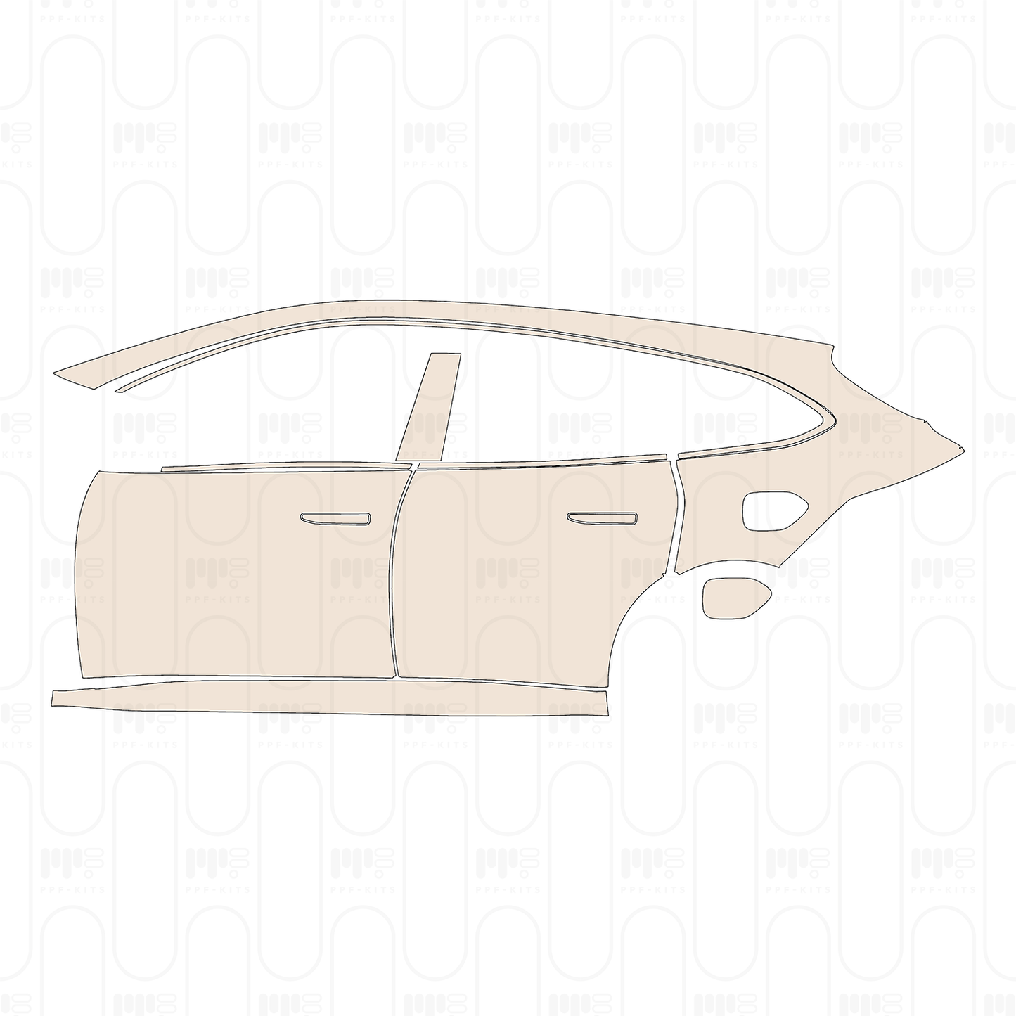 (left) Door+Side Skirt+Rear Fender