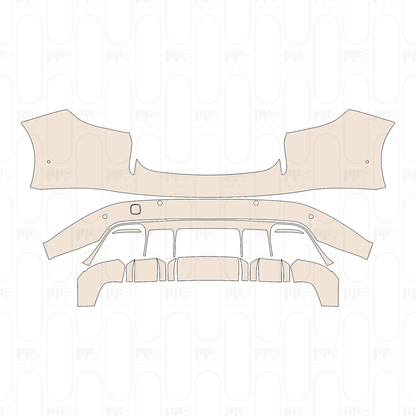 Rear Bumper with 6 PDC (Parking Sensors)