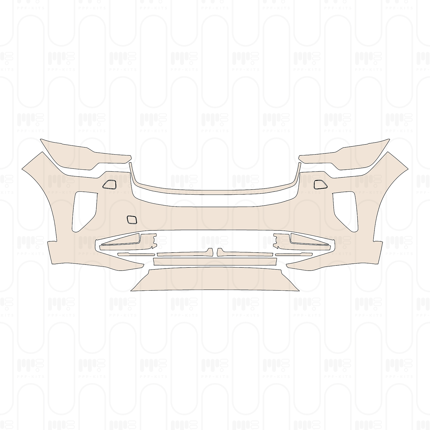 Bumper+Headlamp with headlamp washing