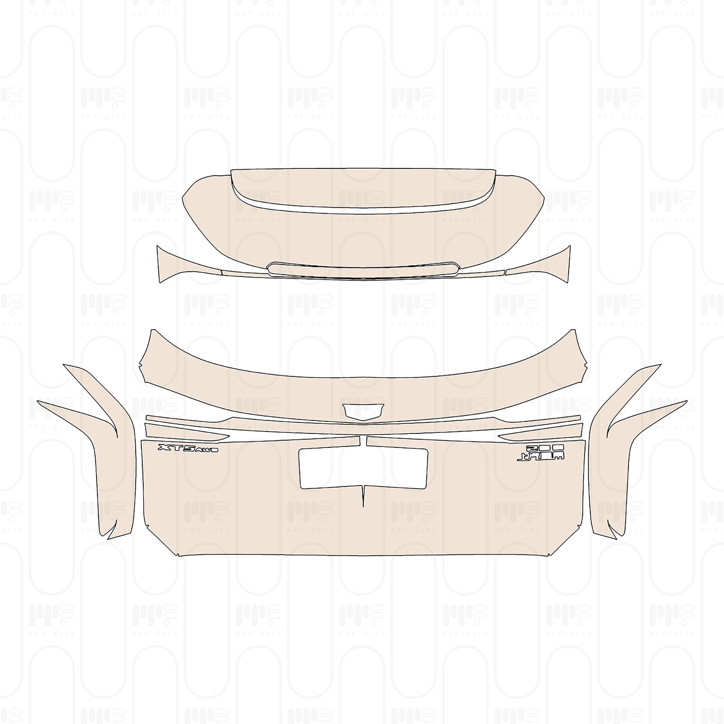 Pre-Cut PPF Cadillac XT5 (CN) 2025